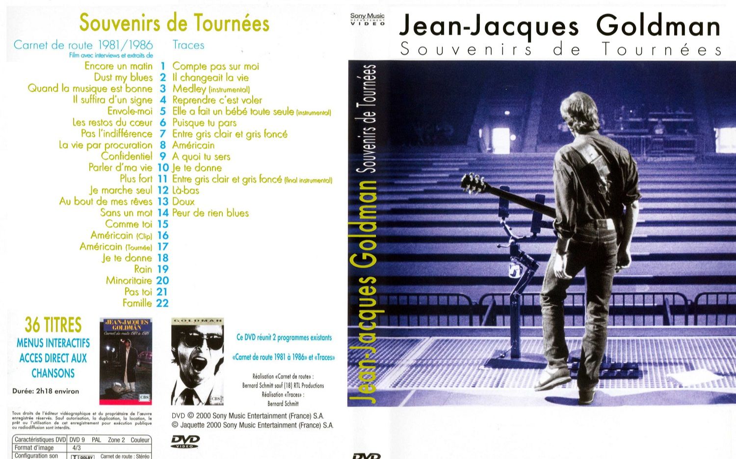 [图]Jean-Jacques Goldman 让-雅克·高德曼 - Souvenirs de Tournees 1981 a 1986