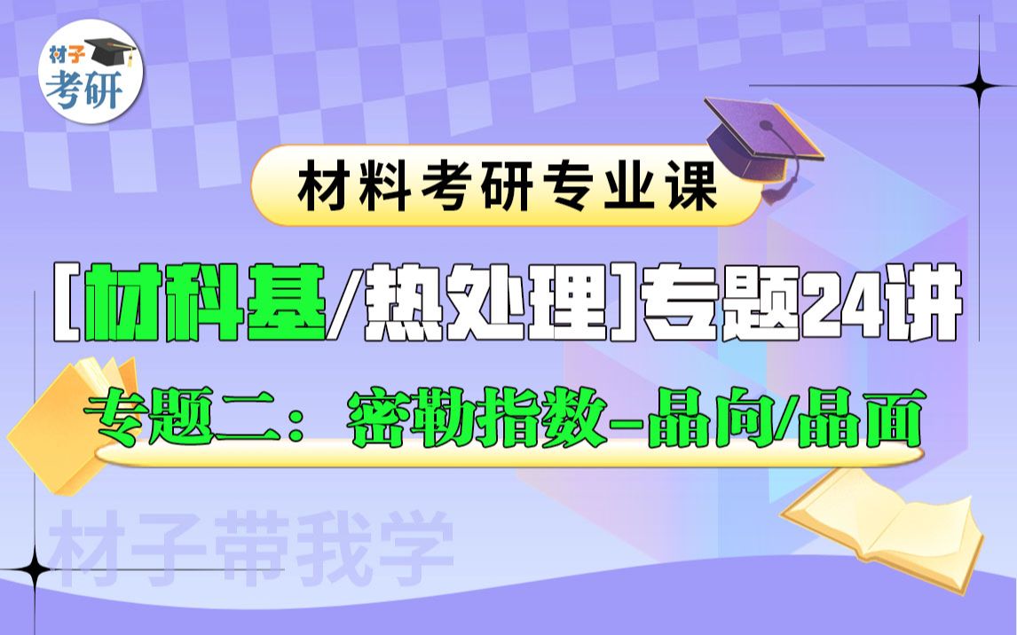 【专题二:密勒指数晶向/晶面】材料考研专业课(材科基/热处理)专题24讲哔哩哔哩bilibili