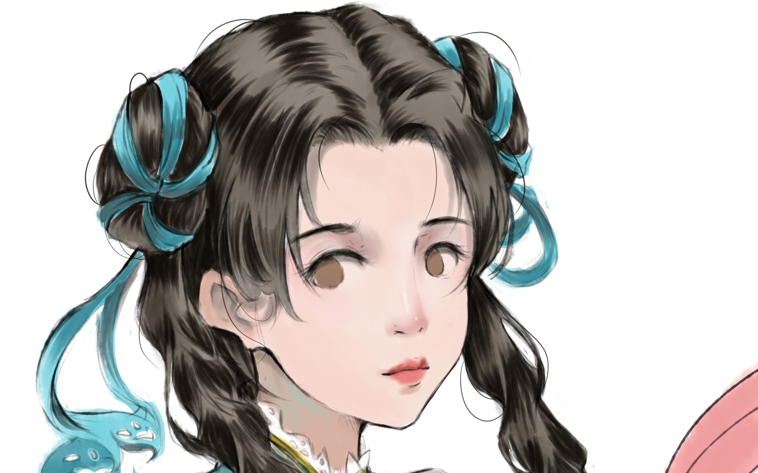 【上色过程】西施妹妹的新皮肤—[诗语江南]_哔哩哔哩 (゜-゜)つロ