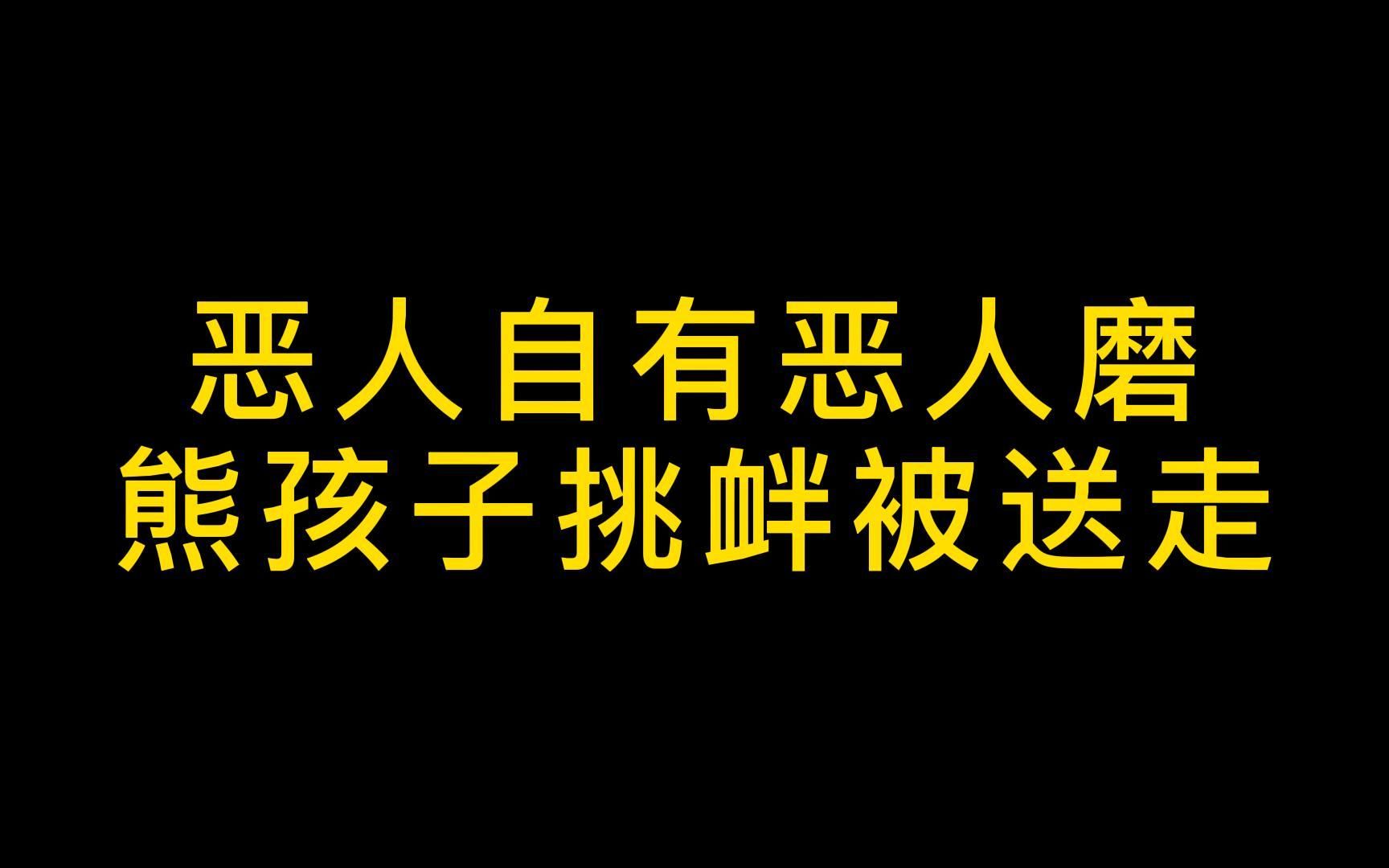 [图]恶人自有恶人磨，熊孩子挑衅被送走