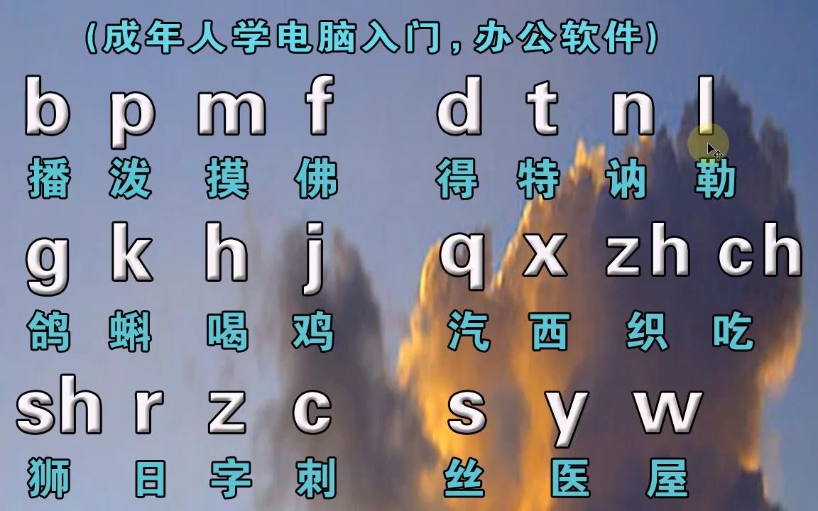 成人自學漢語拼音字母表,初學者零基礎入門拼音打字