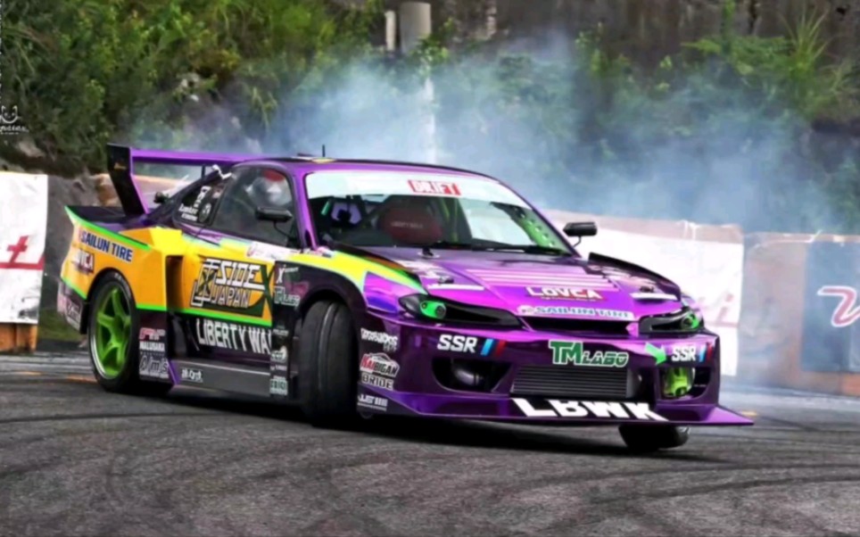 tsm minigt日产s15 silvia lb超级剪影 电镀紫