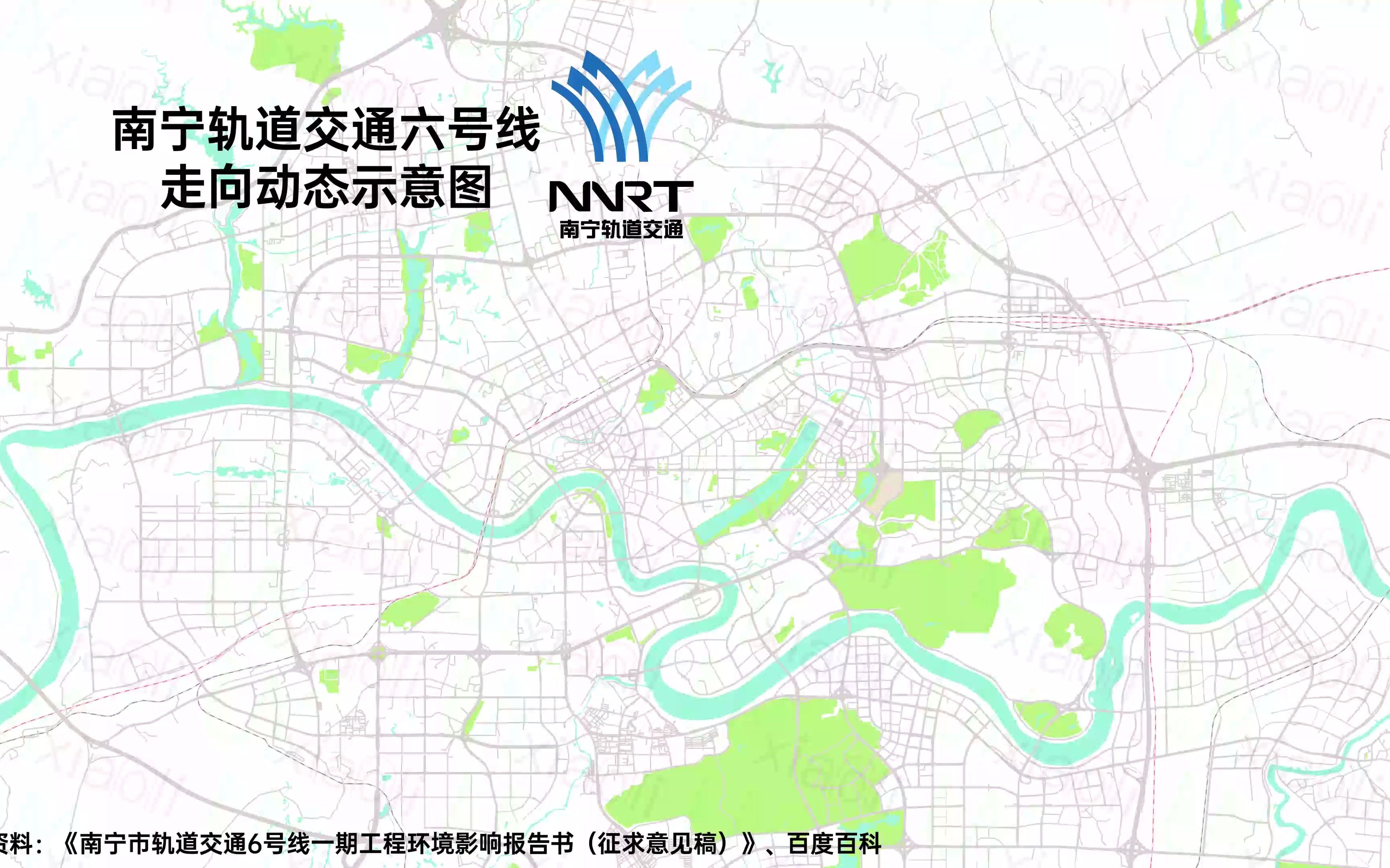 南宁轨道交通6号线走向动态示意图