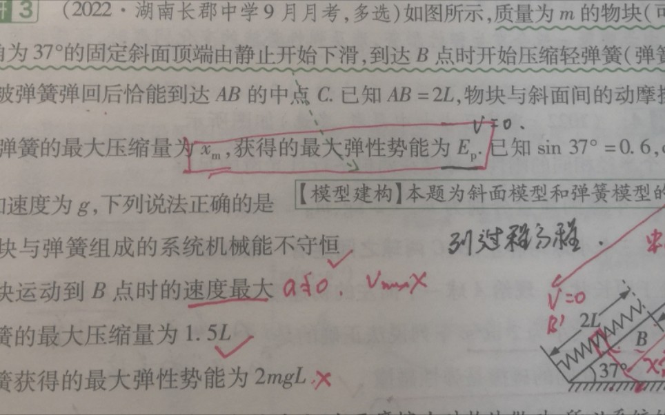 高三物理复习好题欣赏弹簧类小模型分析三2022022503哔哩哔哩bilibili