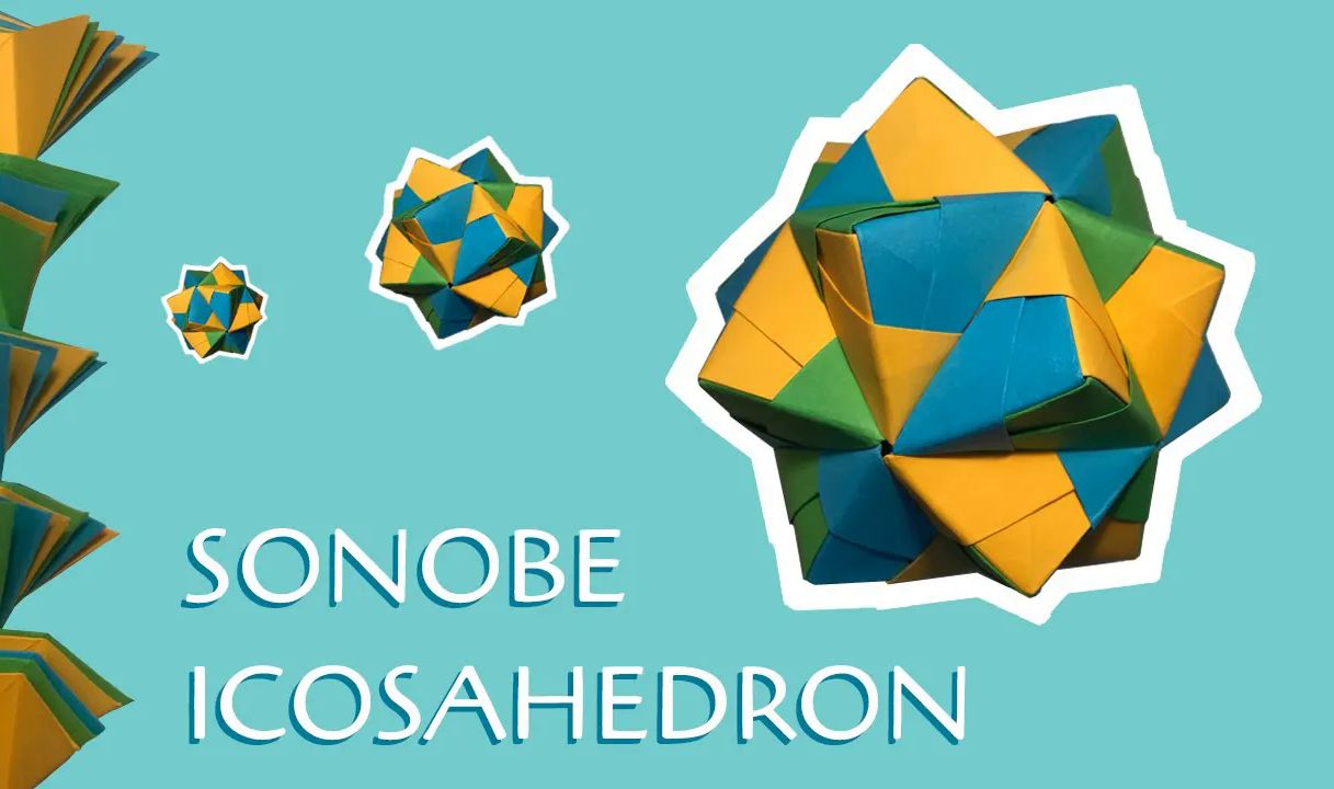 【origamiexplosion】星形二十面体折纸花球制作教程origami stop