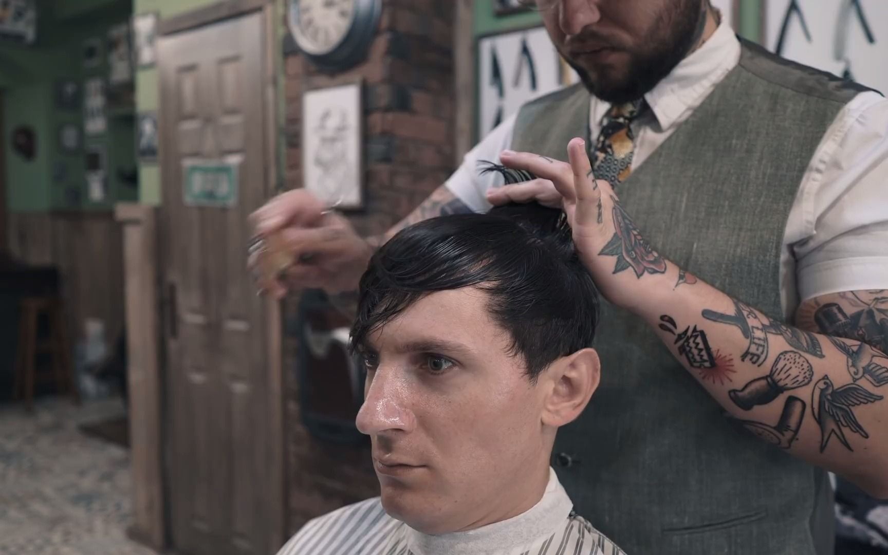 barber自然法式平头naturalfrenchcropshortbackandsides1080p