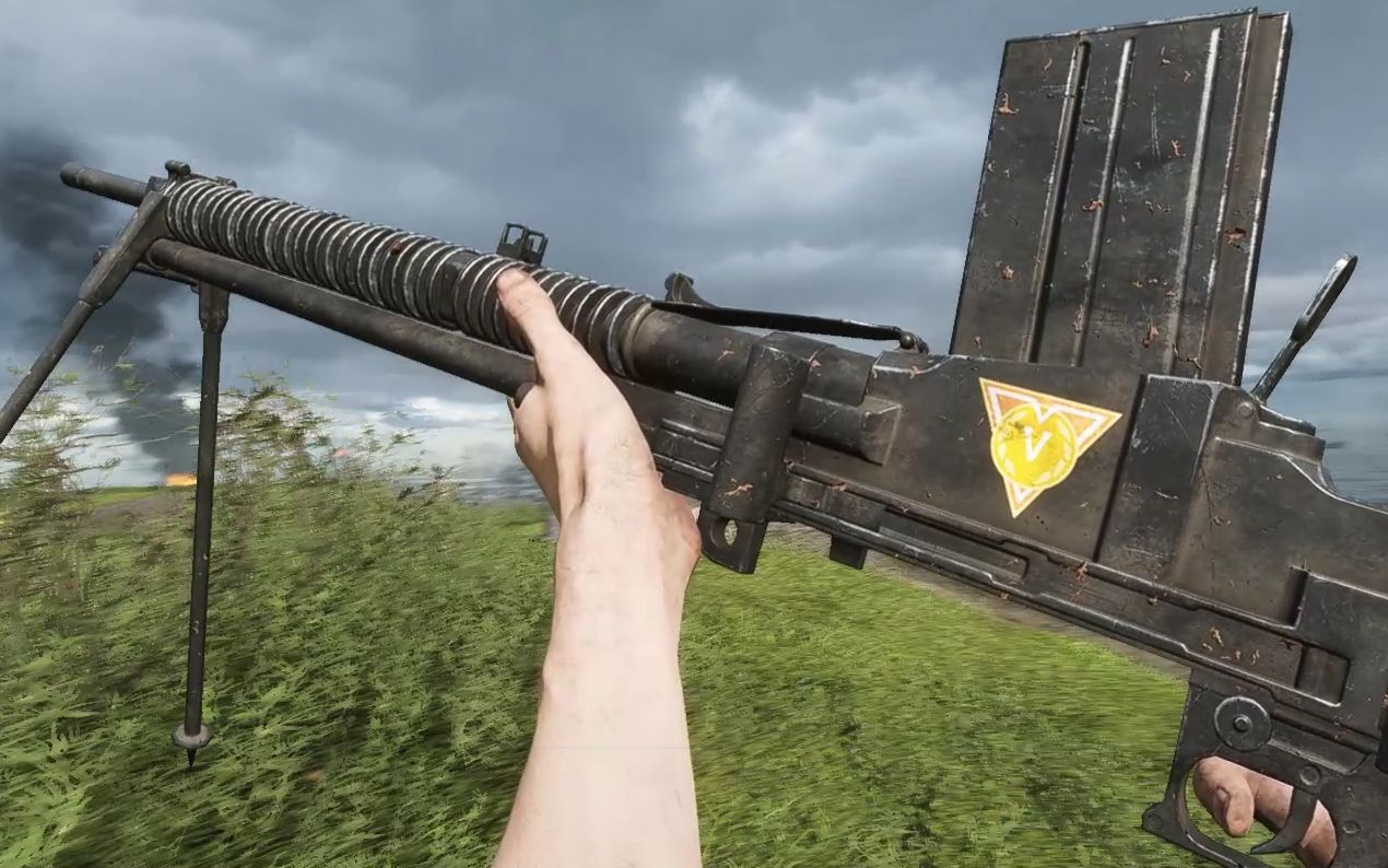 战地5 日本97式轻机枪 只有25发子弹 蹲在草里狙击美军!