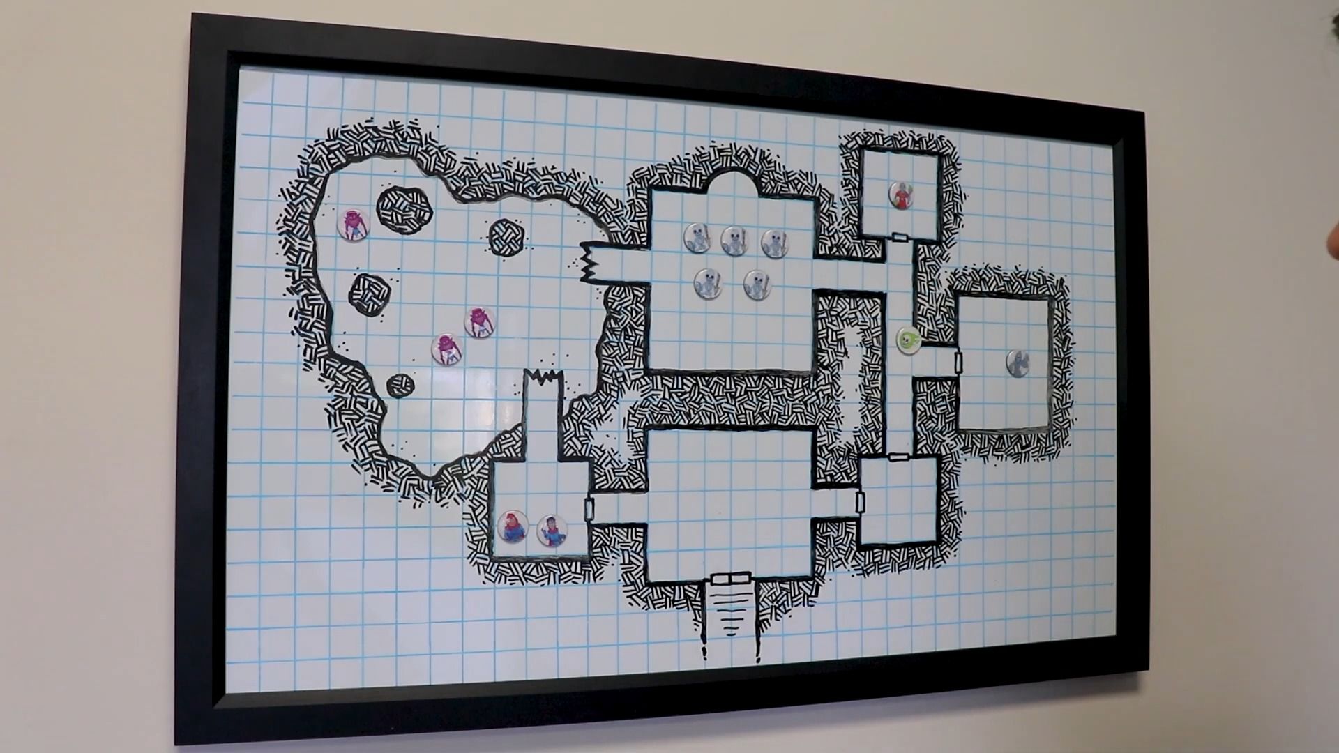 【跑团桌游】在白板上制作地牢地图!