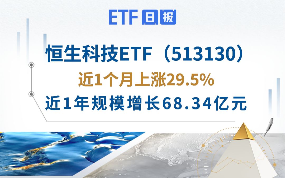 恒生科技ETF(513130)近1个月上涨29.5%,近1年规模增长68.34亿元哔哩哔哩bilibili