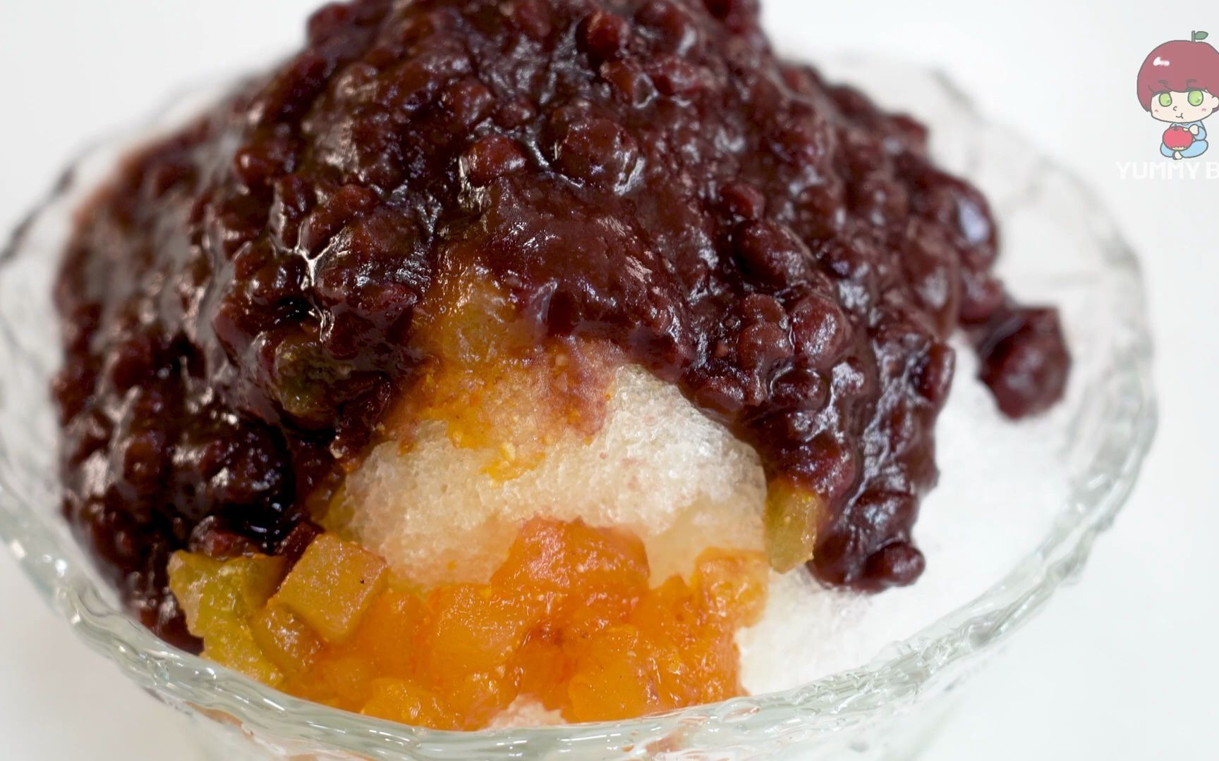 老奶奶红豆刨冰3000韩元 grandma red bean sherbet korean street