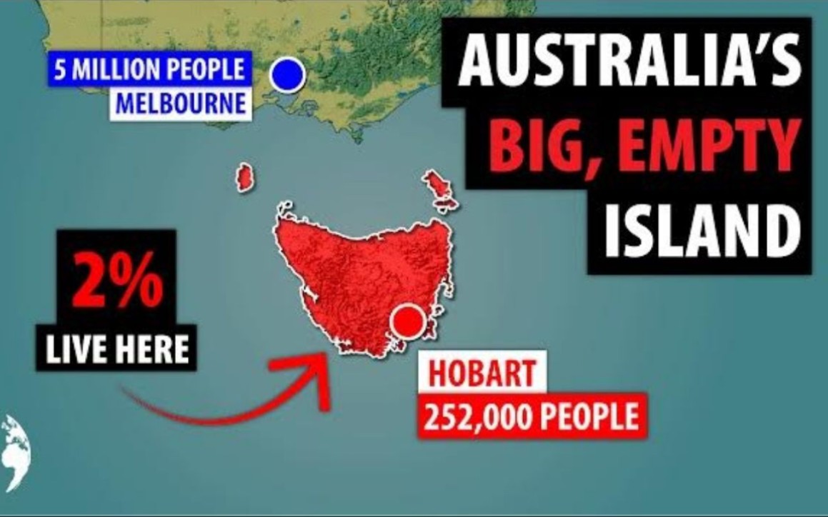 [图]【中英字幕】Why "Nobody" Lives On Australia's Big Island State: Tasmania