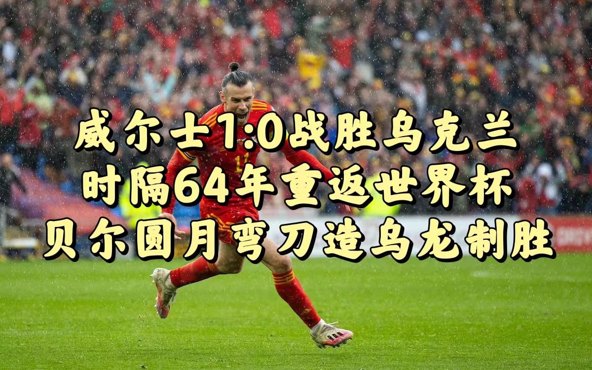 威尔士1:0乌克兰,时隔64年再进世界杯!贝尔任意球造乌龙制胜, 亨内西超神表演哔哩哔哩bilibili