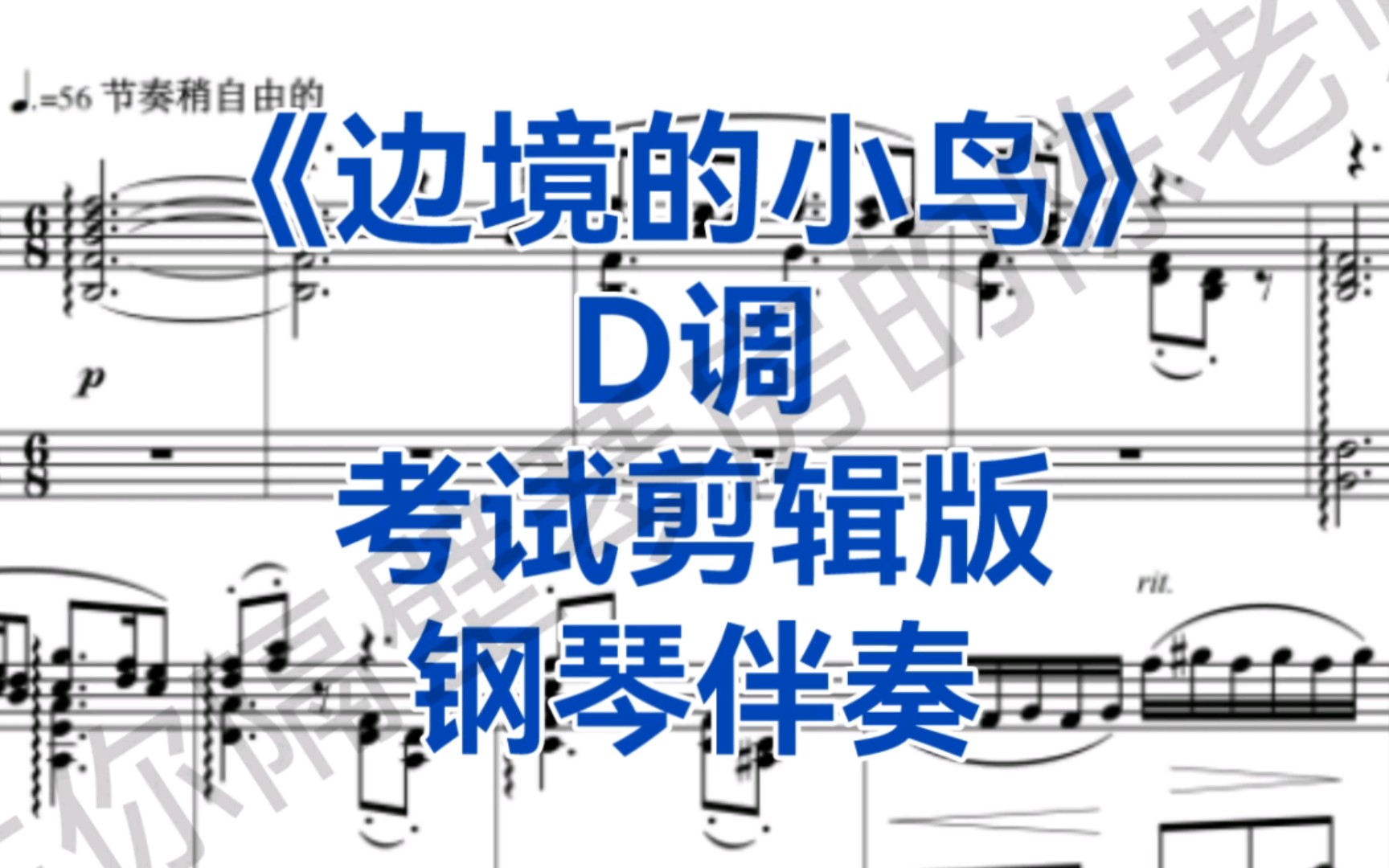 花腔女高音高难度曲目《边境的小鸟》D调考试剪辑版哔哩哔哩bilibili