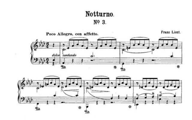 [图]Liszt - Liebestraum No. 3, Notturno (Barenboim, piano) mit Noten, sheet music