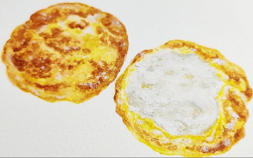 我的日常手绘练习:冰淇淋味的泡芙