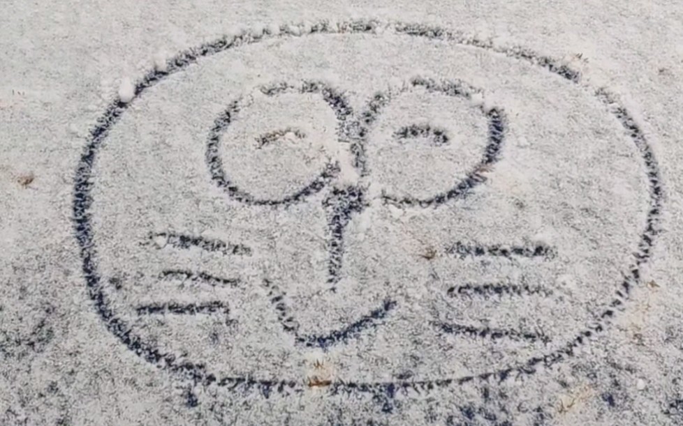 下雪啦,一起来画哆啦a梦吧