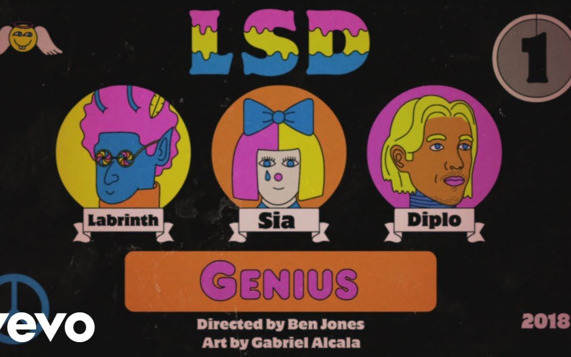 [图]【官方MV】Sia, Diplo, Labrinth全新组合LSD新单《Genius》音乐录影带首播