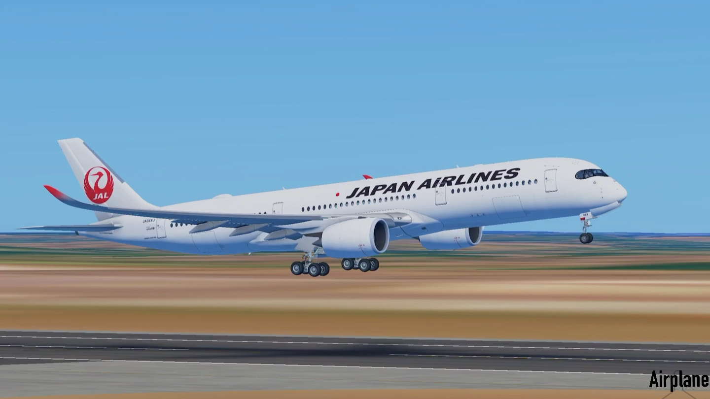 airplanesvideo日本航空350起飞