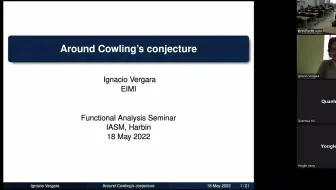 Ignacio Vergara: Around Cowling's conjecture