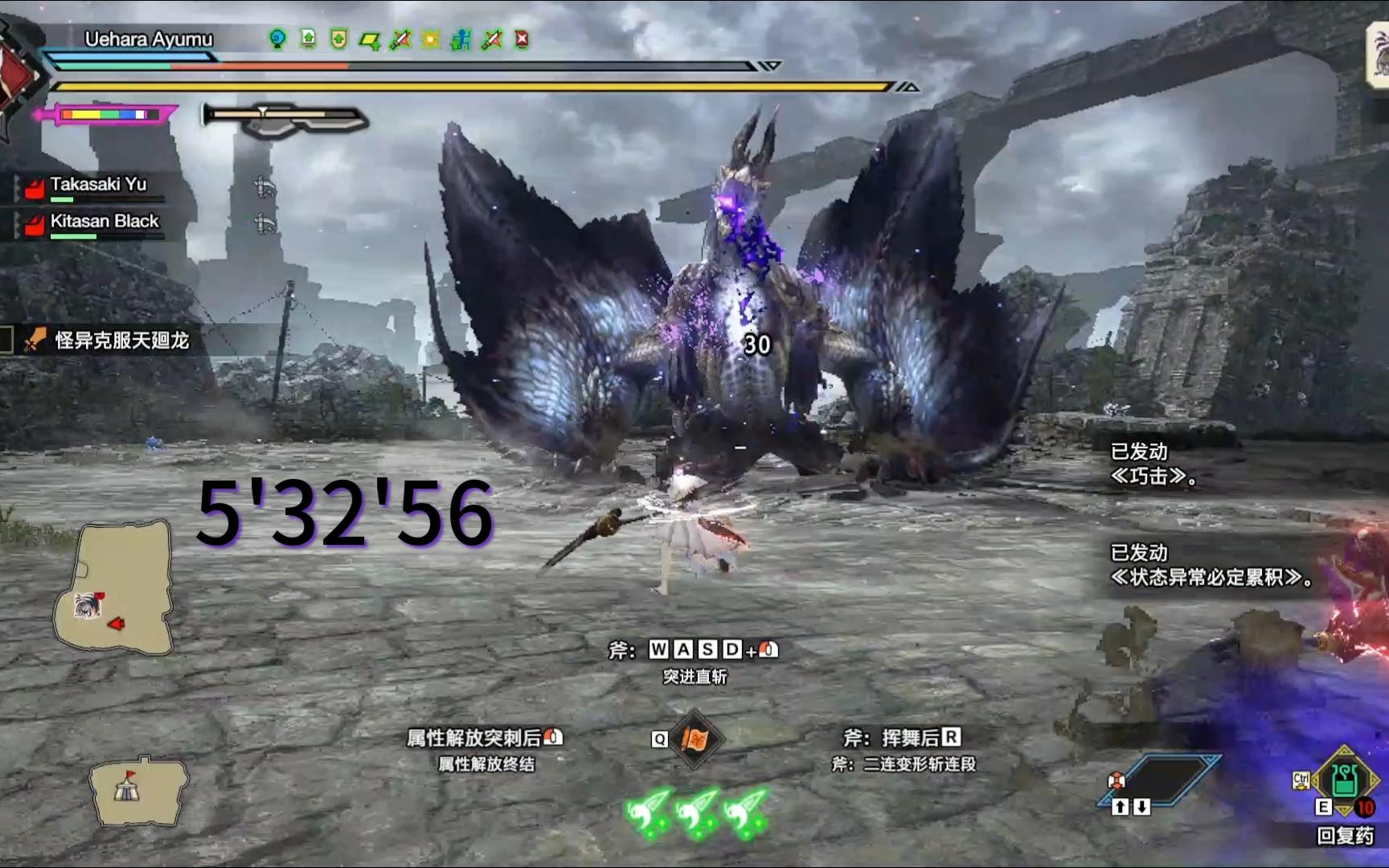 【mhrs/天衣毒斩斧】练习 lv300怪异克服天廻龙 53256 【gdx】