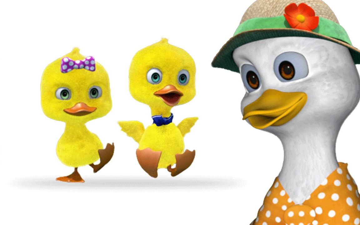 [图]◤英文动画歌谣◥五只小鸭子Five Little Ducks