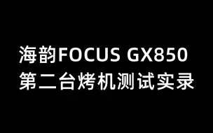 下载视频: 海韵FOCUS GX850,第二台烤机测试实录