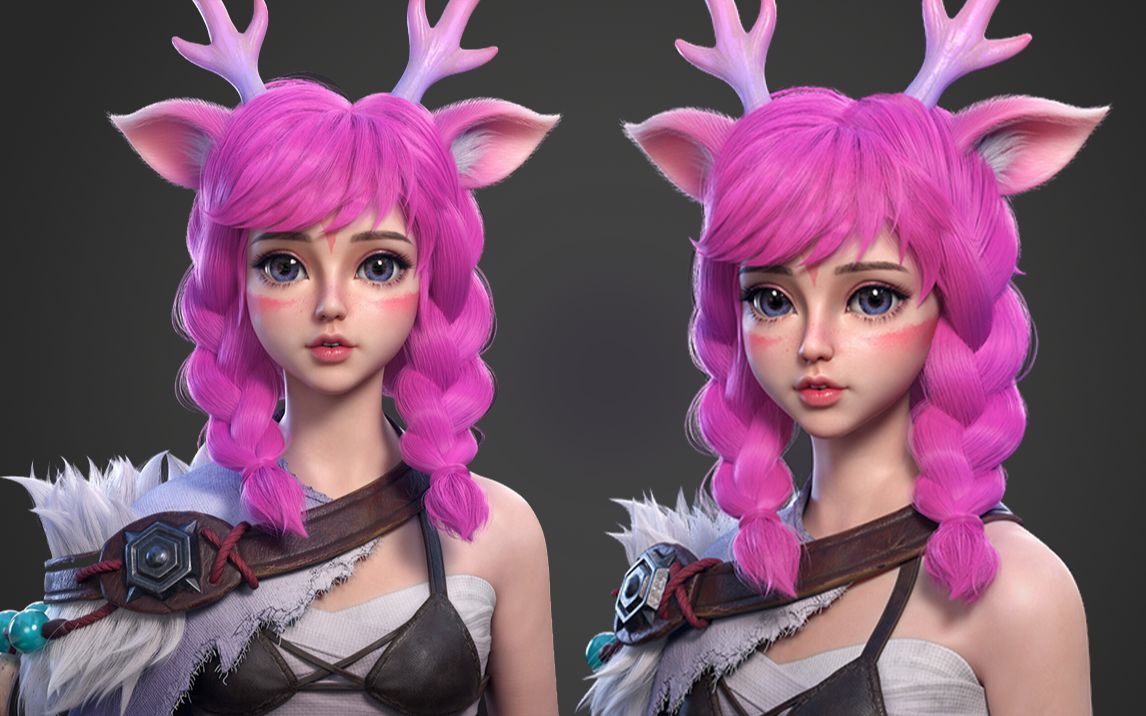 maya人物建模王者荣耀瑶建模布线流程讲解从box开始制作角色模型