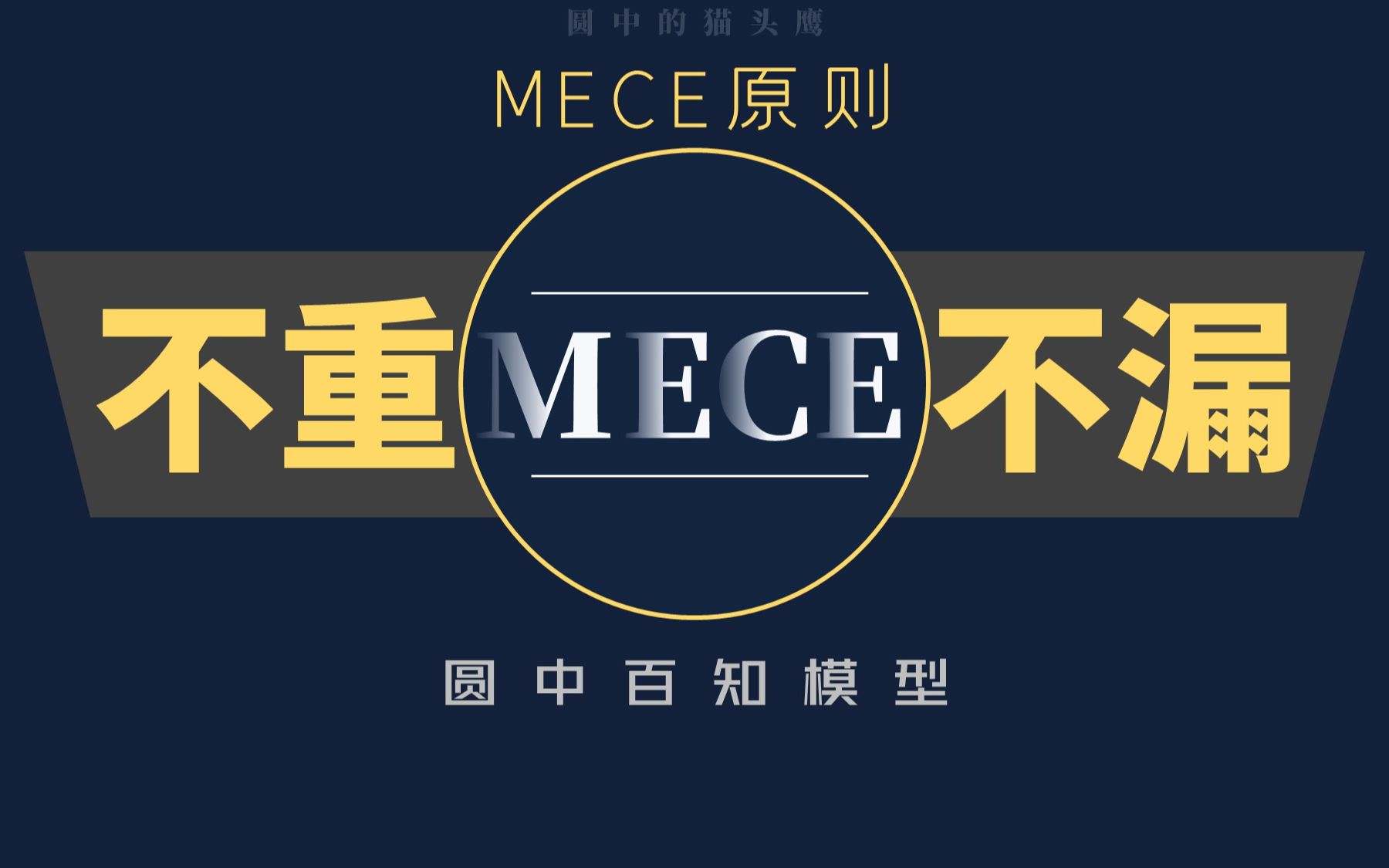 三分钟思维模型:MECE原则(30/100)哔哩哔哩bilibili