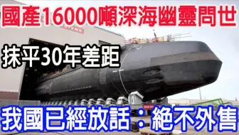 国产16000吨深海幽灵问世，抹平30年差距，我国已经放话：绝不外售！