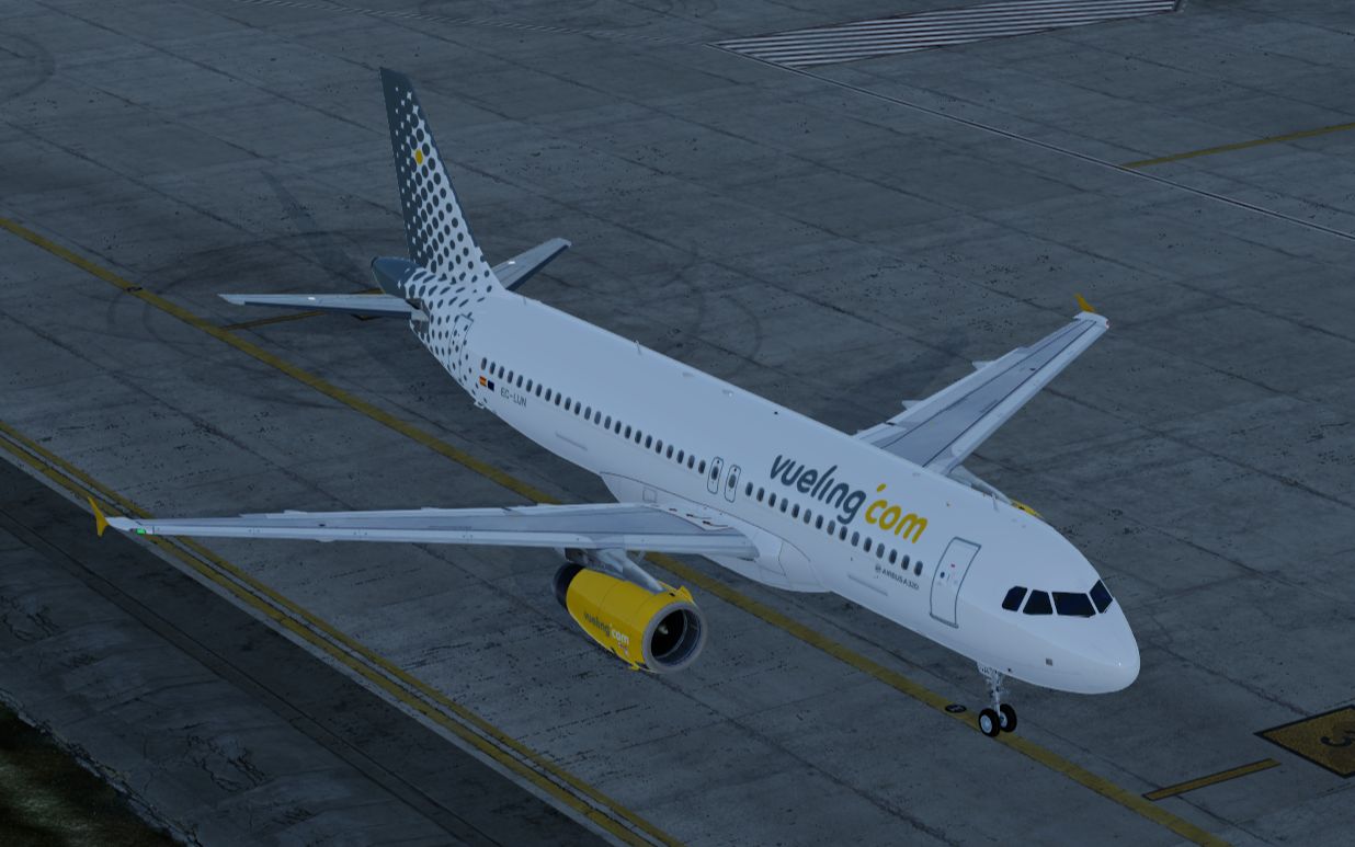 伏林航空a320-232扎实落地马德里