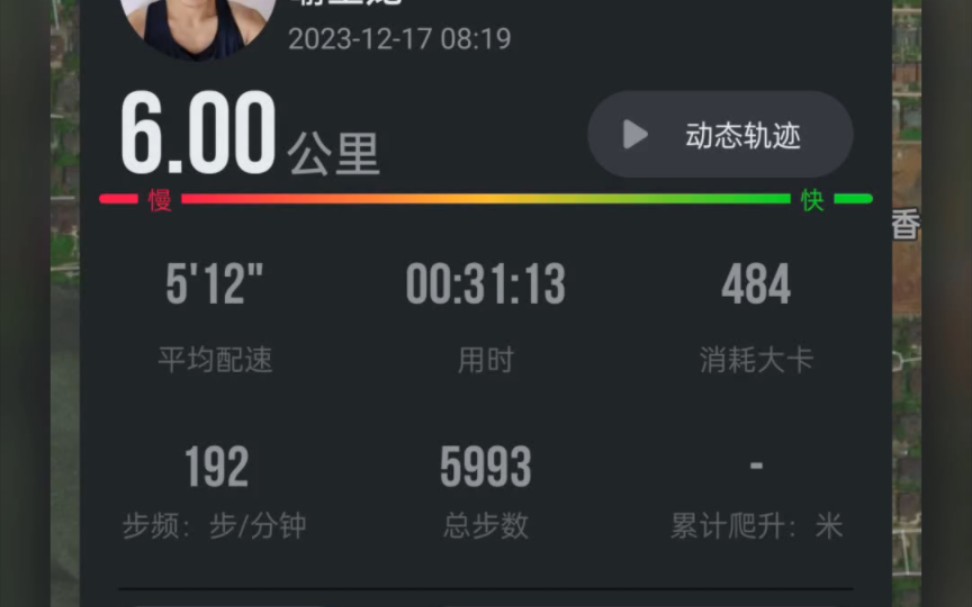 晨跑6公里,配速512,步頻192,心率138,腿不那麼疼了,能跑步了