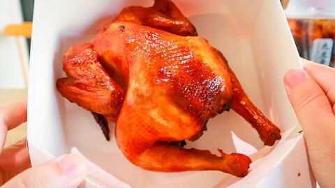 肯德基新品39元蜜汁全鸡,先蒸再炸,香气四溢-哔哩哔哩
