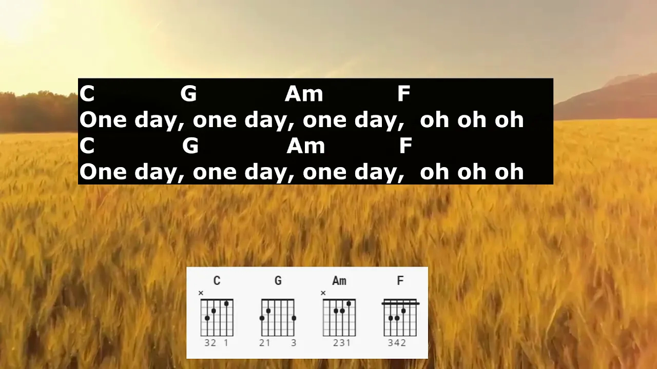 反战歌曲《one day》- matisyahu | 吉他弹唱谱-c调