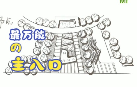 【节点灵感】风景园林快题常用节点——主入口哔哩哔哩bilibili