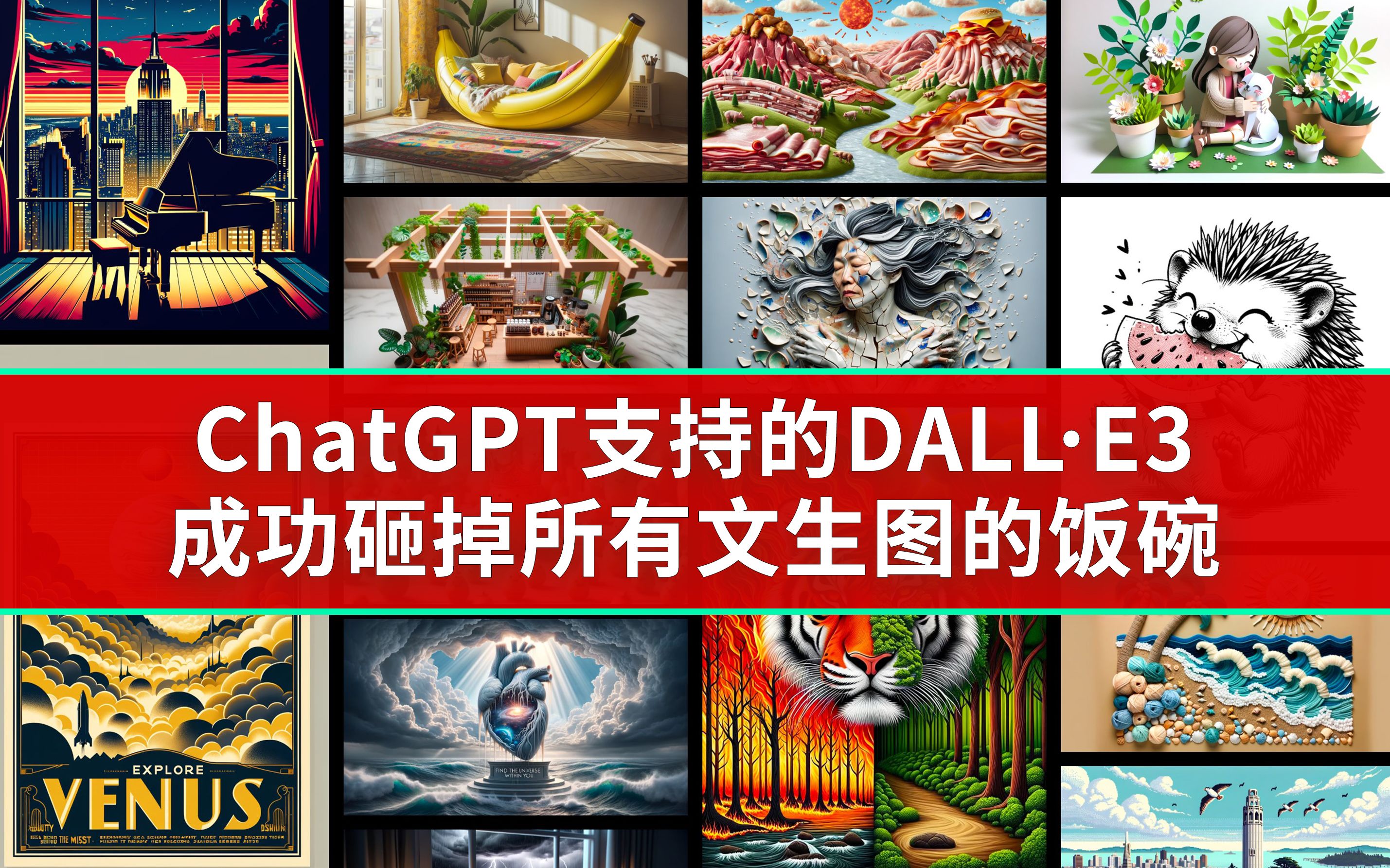 chatGPT支持的【DALLⷅ3】成功砸掉所有文生图的饭碗哔哩哔哩bilibili