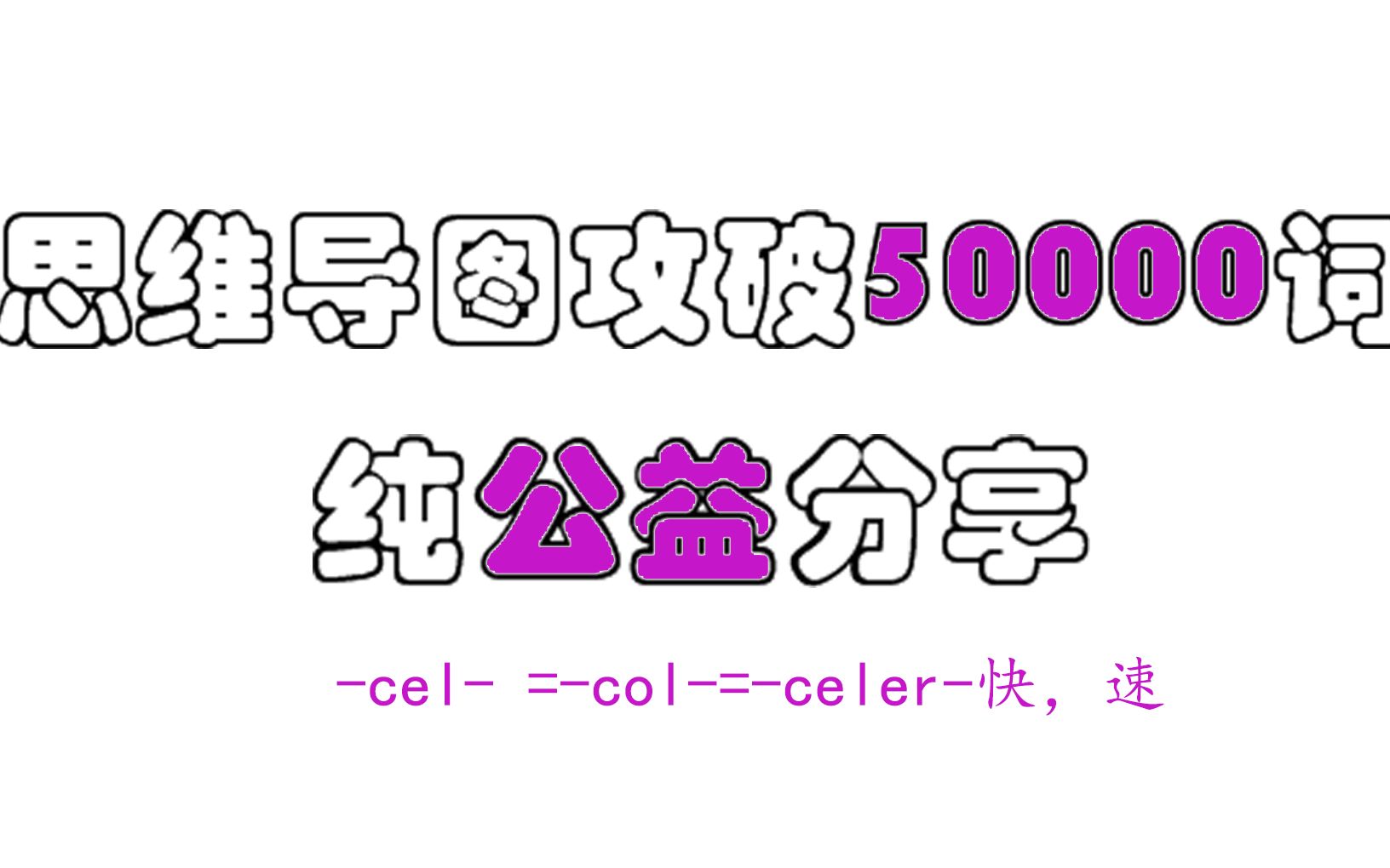 【速记万词】cel =col=celer快,速哔哩哔哩bilibili