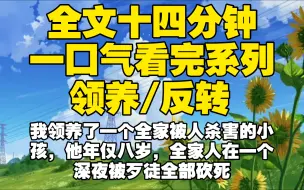 Descargar video: 【全文已完结】我领养了一个全家被人杀害的小孩，他年仅八岁，全家人在一个深夜被歹徒全部砍死