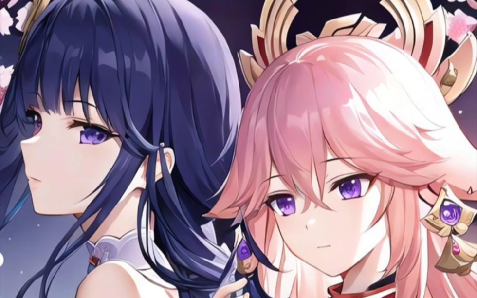 ai绘画|原神双人图教程,鸣神组yyds!