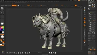 【ZBrush】魔戒兽人狼骑士雕刻在线视频教学