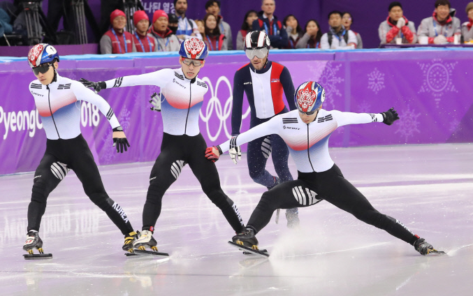 【补档| 中字】18平昌冬奥会 | 法语解说男子1000米四分之一决赛 | 林