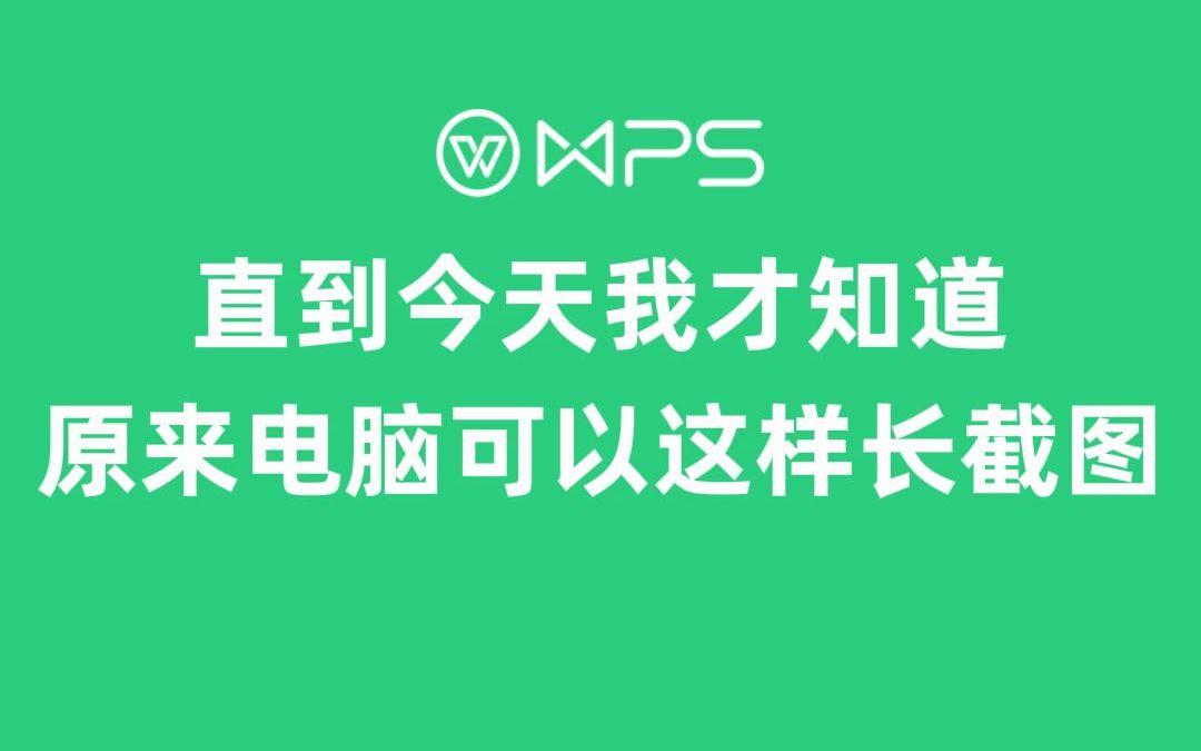 你不会现在才知道,电脑还能长截图吧? 【WPS表格】哔哩哔哩bilibili