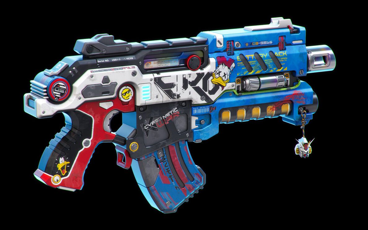 maya枪械超炫酷科幻枪械建模次世代枪械武器模型制作教学