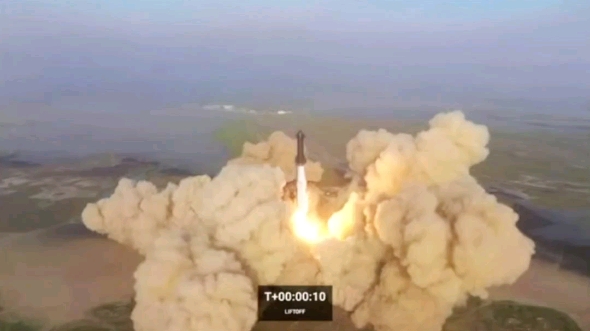 SpaceX星舰发射失败 完整版,马斯克后面都愣了.哔哩哔哩bilibili