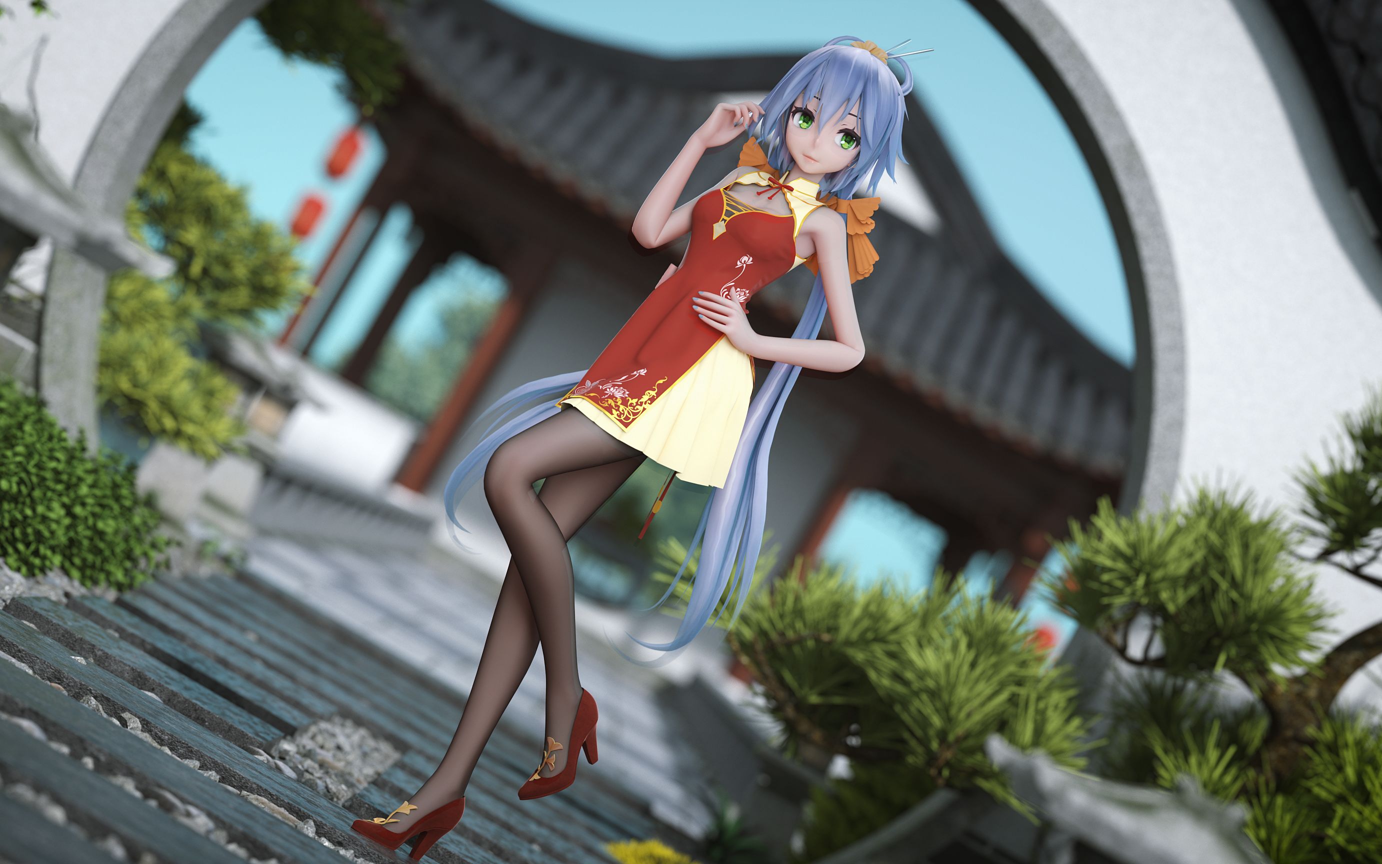 古风洛天依mmd笑纳