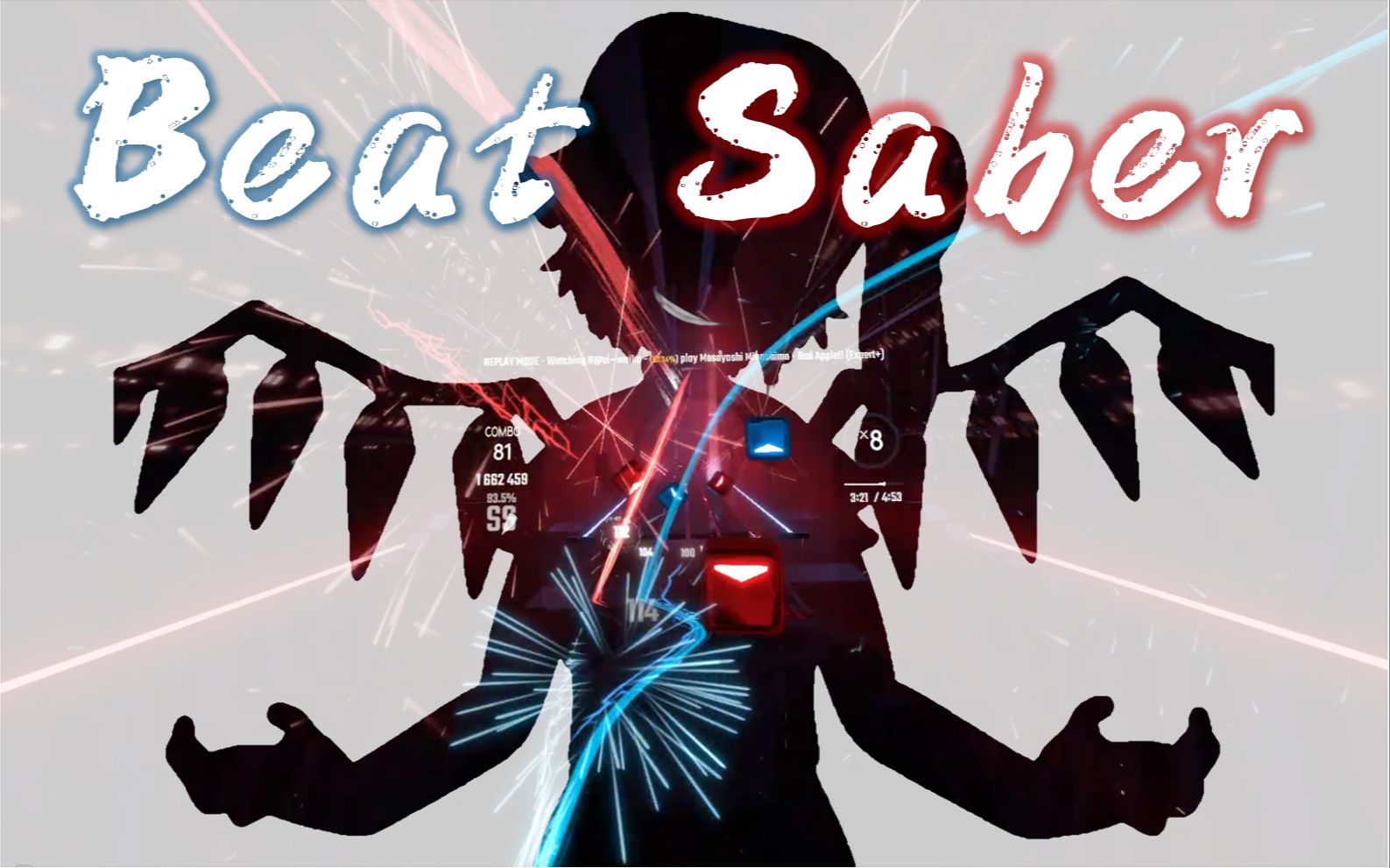 [图]全国第一！5分钟2800刀的Bad Apple!!排位版本，最高难度！！【BeatSaber】