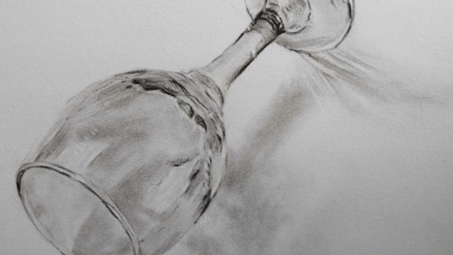 玻璃杯绘画过程