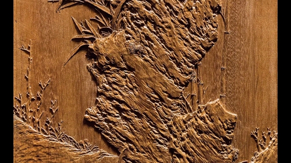 一刀一笔一划刻出来的薄浮雕