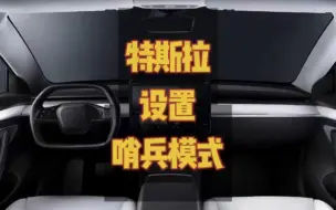 下载视频: 特斯拉哨兵模式的设置方式和使用技巧整理出来了，关键时刻能帮我们挽回不必要的损失