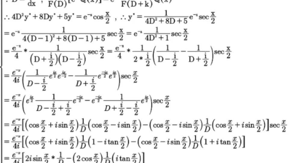 复变函数#高等数学。#微分方程#微分算子法+欧拉公式；#高数微积分 
