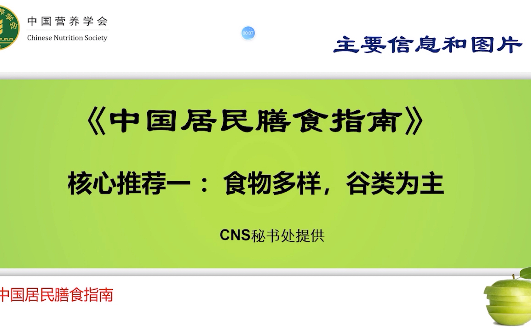 [图]【梦想微课】你每天吃得健康吗？一起来看看中国居民膳食指南怎么说？